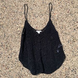 Crochet knit button blouse by Forever 21